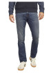 Thumbnail Jean en coton biologique bleu indigo délavé aux cuisses à coupe regular fit - Image 4