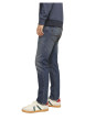 Thumbnail Jean en coton biologique bleu indigo délavé aux cuisses à coupe regular fit - Image 7