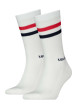Thumbnail Chaussettes hautes en coton mélangé blanches rayées rouge et noir