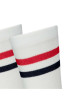 Thumbnail Chaussettes hautes en coton mélangé blanches rayées rouge et noir - Image 3