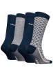 Thumbnail Lot de 4 chaussettes hautes bleues à carreaux avec marque blanche - Image 2