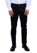 Thumbnail Jean noir uni avec une coupe modern-fit une taille mi-haute et le logo brodé