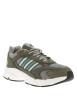 Thumbnail Baskets running kaki à talon plat et à lacets ronds avec logo vert - Image 3
