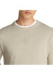Thumbnail Pull en coton beige uni avec une coupe droite et logo embossé - Image 3