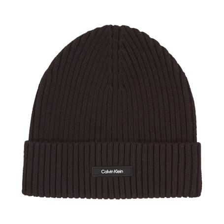 Bonnet en coton noir uni avec le nom iconique...