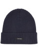 Thumbnail Bonnet en coton marine uni avec nom iconique de la marque à l'avant - Image 3