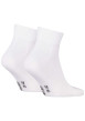 Thumbnail Lot de 2 paires de chaussettes hautes en coton mélangé blanches à coupe haute - Image 2