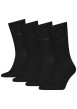 Thumbnail Lot de 4 paires de chaussettes hautes noires unies à coupe haute