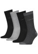 Thumbnail Lot de 4 paires de chaussettes hautes grises unies avec une coupe haute