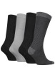 Thumbnail Lot de 4 paires de chaussettes hautes grises unies avec une coupe haute - Image 2