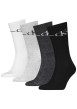 Thumbnail Lot de 4 paires de chaussettes hautes noires monogrammes avec une coupe haute