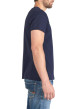 Thumbnail T-shirt en coton bleu marine uni à col rond avec une petite poche à la poitrine - Image 5