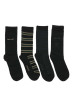 Thumbnail Lot de 4 paires de chaussettes hautes noires uni avec une coupe haute - Image 2