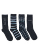 Thumbnail Lot de 4 paires de chaussettes hautes marine uni avec une coupe haute