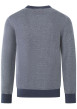Thumbnail Pull en coton marine uni avec une coupe droite et un col rond - Image 2