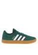 Thumbnail Baskets tennis vertes à semelle marron avec lacets plats et logo blanc