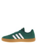 Thumbnail Baskets tennis vertes à semelle marron avec lacets plats et logo blanc - Image 2
