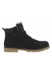 Thumbnail Bottines marine à talon plat et à lacets plats et zip avec doublure chaude