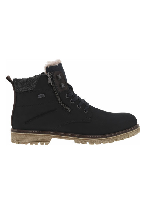 Bottines marine à talon plat et à lacets plats...