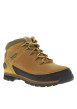 Thumbnail Bottines en cuir marron à talon décroché bas avec lacets ronds et logos en métal - Image 3