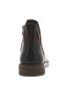 Thumbnail Boots en cuir marron à talon décroché bas avec un zip et un soufflet élastiqué - Image 12