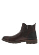 Thumbnail Boots en cuir marron à talon décroché bas avec un zip et un soufflet élastiqué - Image 8