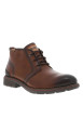 Thumbnail Bottines en cuir brunes à talon décroché bas avec des lacets ronds - Image 9