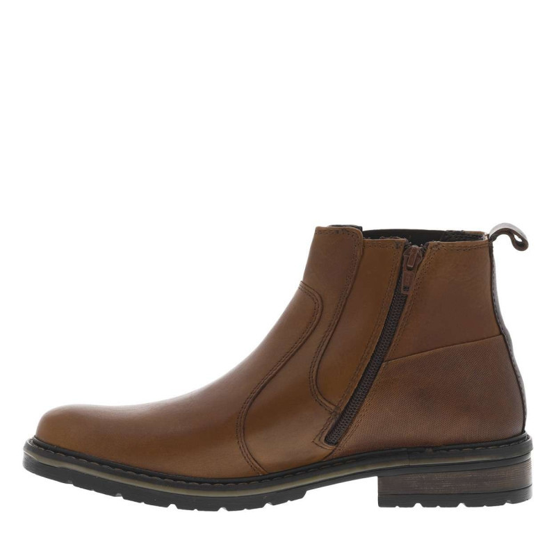 Redskins - Boots En Cuir Cognac à Talon Décroché Bas Avec Zip Latéral Et Soufflet élastiqué - Cognac Redskins - Boots En Cuir Cognac à Talon Décroché Bas Avec Zip Latéral Et Soufflet élastiqué - Cognac