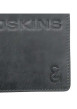 Thumbnail Portefeuille en cuir de chèvre noir uni avec marque et logo embossés sur l'avant - Image 2