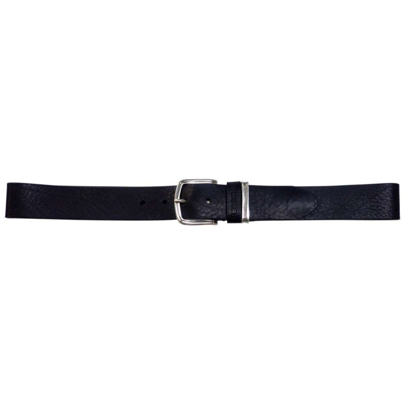 Redskins - Ceinture En Cuir De Vache Noire Unie Made In France Avec Double Passant - Noire Redskins - Ceinture En Cuir De Vache Noire Unie Made In France Avec Double Passant - Noire