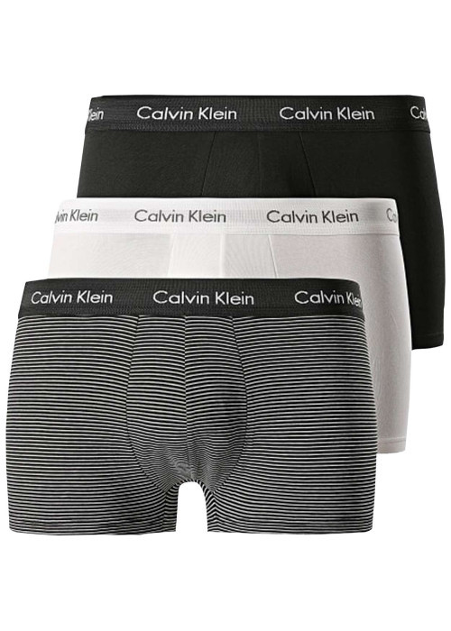 Lot de 3 Boxers courts en coton multicolores unies coupe fermée