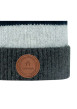 Thumbnail Bonnet marine uni tricolore à revers avec patch rond de la marque - Image 2