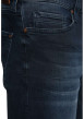 Thumbnail Jean Vegas en coton indigo slim avec patch de la marque à l'arrière - Image 4
