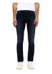 Thumbnail Jean Vegas en coton indigo slim avec patch de la marque à l'arrière - Image 5