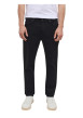 Thumbnail Jean Vegas en coton noir avec une coupe slim, cinq poches et marque métallique - Image 4