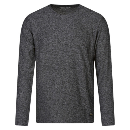 T-shirt noir uni avec une coupe droite et un...