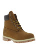 Thumbnail Bottines marron à talon plat et à lacets ronds bicolores avec col marine - Image 3