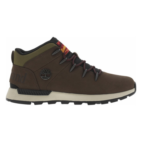 Baskets en cuir nubuck marron à talon plat avec...