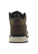 Thumbnail Baskets en cuir nubuck marron à talon plat avec semelle noire et grise et lacets - Image 6