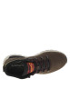 Thumbnail Baskets en cuir nubuck marron à talon plat avec semelle noire et grise et lacets - Image 4