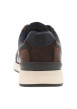 Thumbnail Sneakers en cuir cognac et marine à talon plat avec lacets plats et logo embossé - Image 6