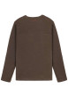 Thumbnail T-shirt en coton kaki uni avec un col rond et une coupe droite - Image 2