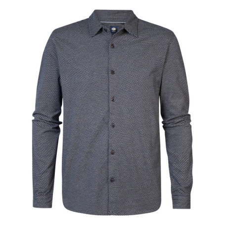 Chemise en coton biologique anthracite à...