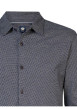 Thumbnail Chemise en coton biologique anthracite à imprimé traits droite et à col français - Image 3