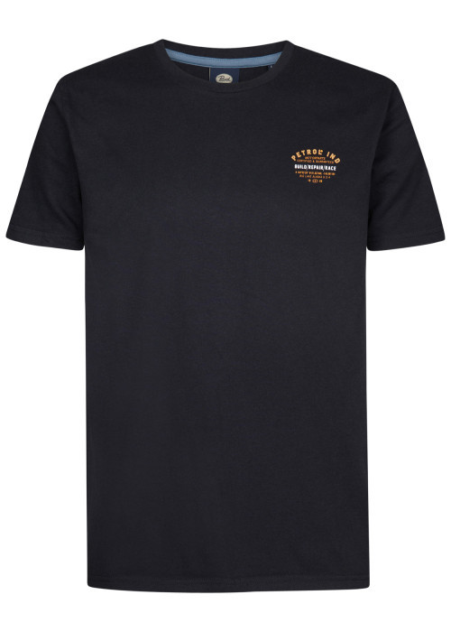 T-shirt Petrol Industries coton avec manches courtes et col rond noir