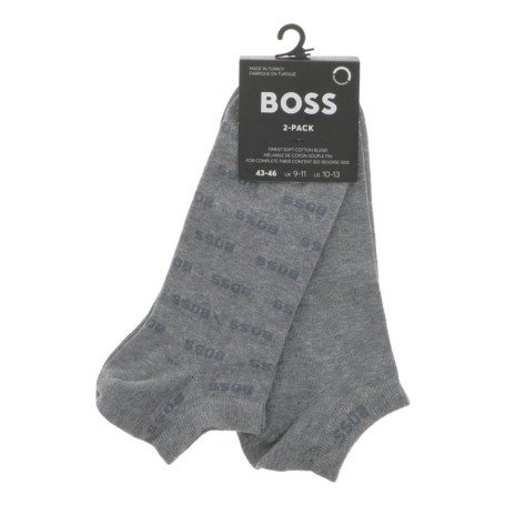 Lot de 2 paires de chaussettes basses grises...