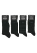 Thumbnail Lot de 4 paires de chaussettes hautes en coton mélangé noires unies