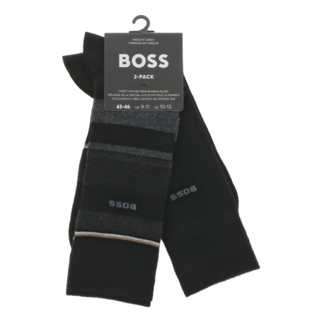 Lot de 2 paires de chaussettes hautes noires...