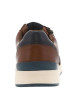 Thumbnail Sneakers en cuir cognac à talon plat et à lacets plats enduits et zip latéral - Image 6