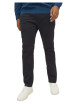 Thumbnail Chino Marco Dave en coton noir uni avec une coupe slim avec multiples poches - Image 4